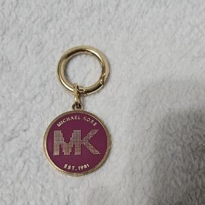 Michael Kors Gold and Purple Logo Charm Bag